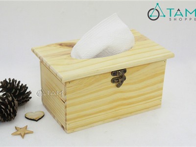 Hộp đựng khăn giấy gỗ TNS2